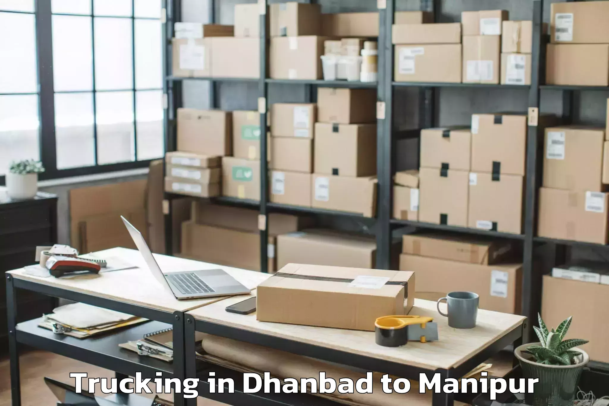 Top Dhanbad to Churachandpur North Trucking Available